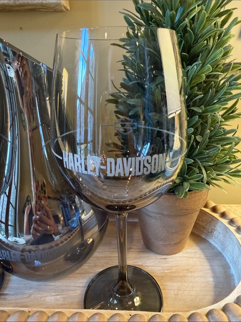 🍷🖤🍷 Harley-Davidson Wines Glasses and Decanter Set